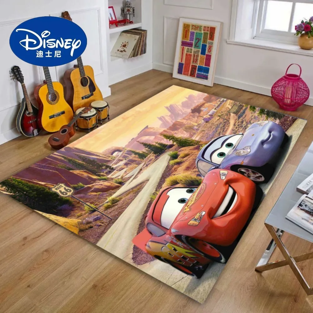 Disney Mcqueen Car Baby Playmat Kitchen Mat Anti-slip Rugs Living Room Balcony Bathroom Printed Carpet Doormat Hallway Bedroom