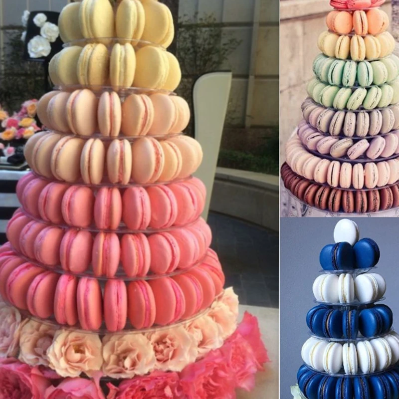 10 Tiers Round Macaron Tower Stand Premium Quality Macaroon Tower Stand Cake Display Rack Party Wedding Display Shelf