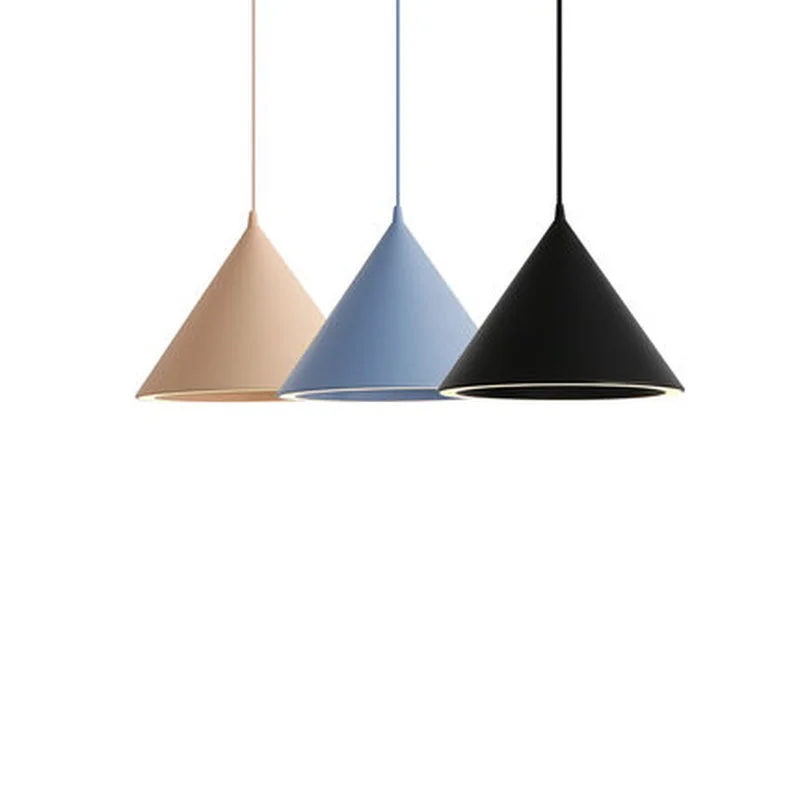 

Modern Led Pendant Light Fixture With Aluminum Lampshade For Diningroom Cafe Bar Restaurant Nordic Cone Hanging Lamp Lampadario