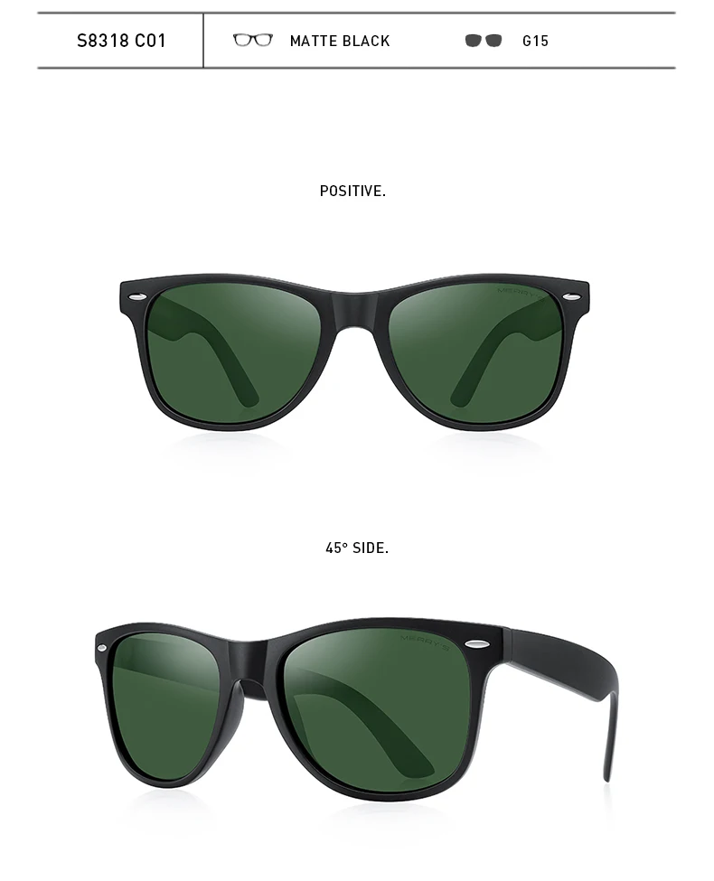 MERRYS DESIGN Men Polarized Sunglasses For Women Classic Retro Rivet Sunglasses For Driving Fishing Outdoor Shades S8318