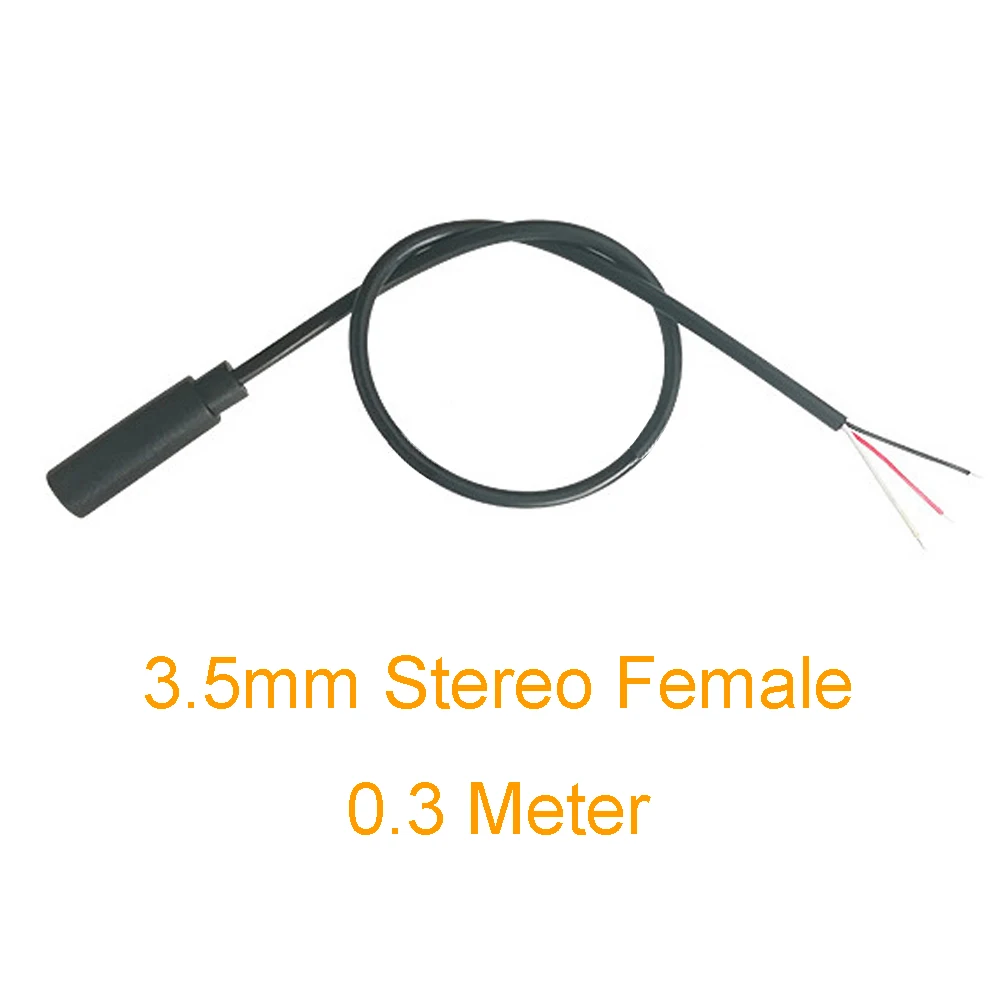 1pc 30cm Audio AUX Cord 3.5mm Stereo Female Jack 3pin Wire DIY Pigtail Cable Item No.: 40446