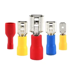 50pcs/25set 0.5-1.5/1.5-2.5 Crimp Terminal FDD/MDD Female Male Spade Insulated Electrical Connector Wiring Cable Plug