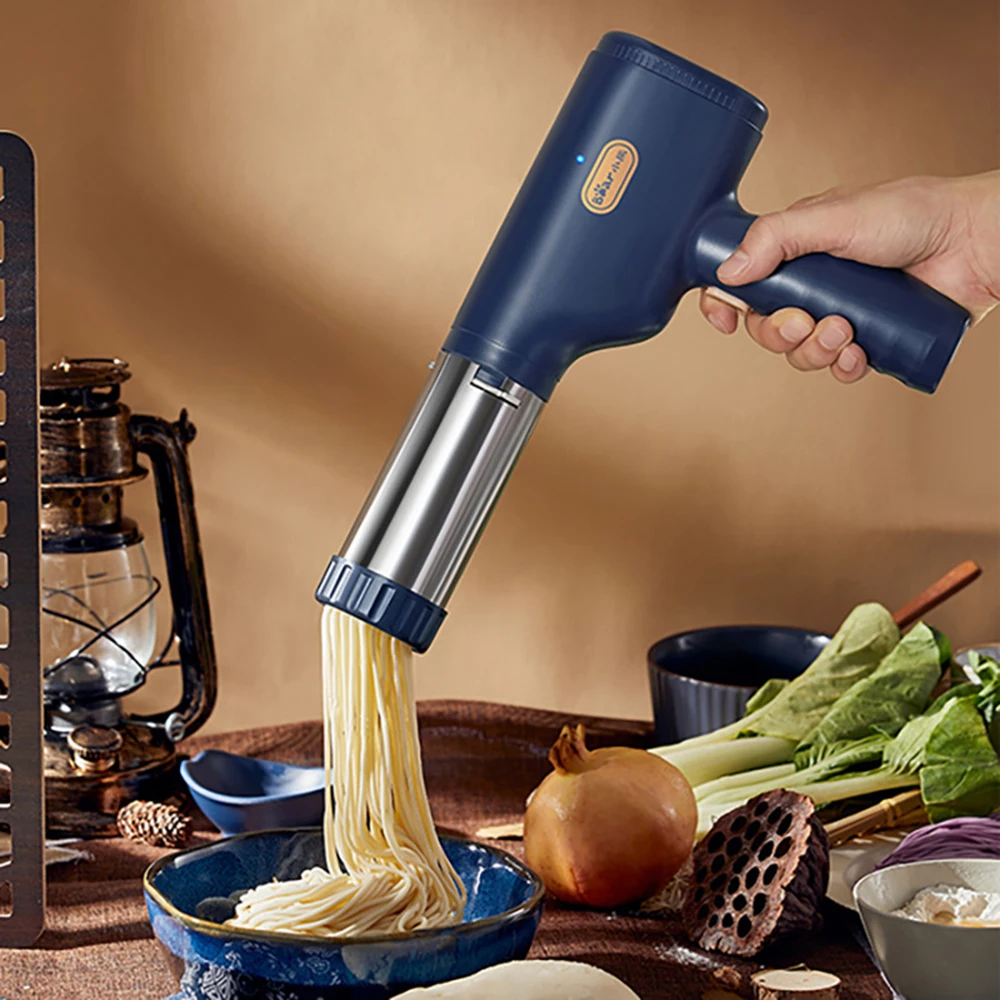 Wireless Pasta Noodle Making Machine Electric Small Automatic Handheld Stainless Steel Noodle Barrel Maker For Home 제면기 국수기계 당면