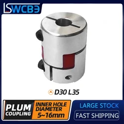 CNC Motor Jaw Shaft Coupler Flexible Spider Plum Coupling D30 L35  5/6/6.35/7/8/10/11/12/14/15/16mm Elastic Coupling