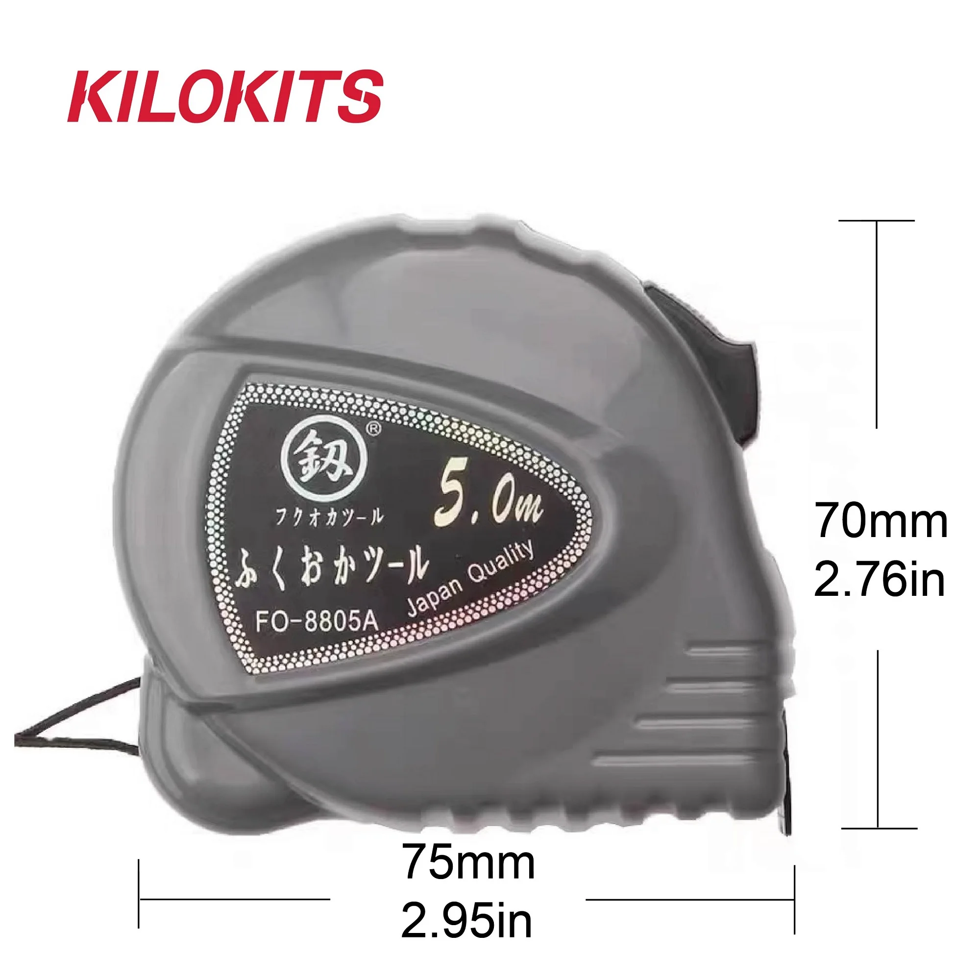 Portable 5m Steel Tape Measure Retractable Inches and Metric System