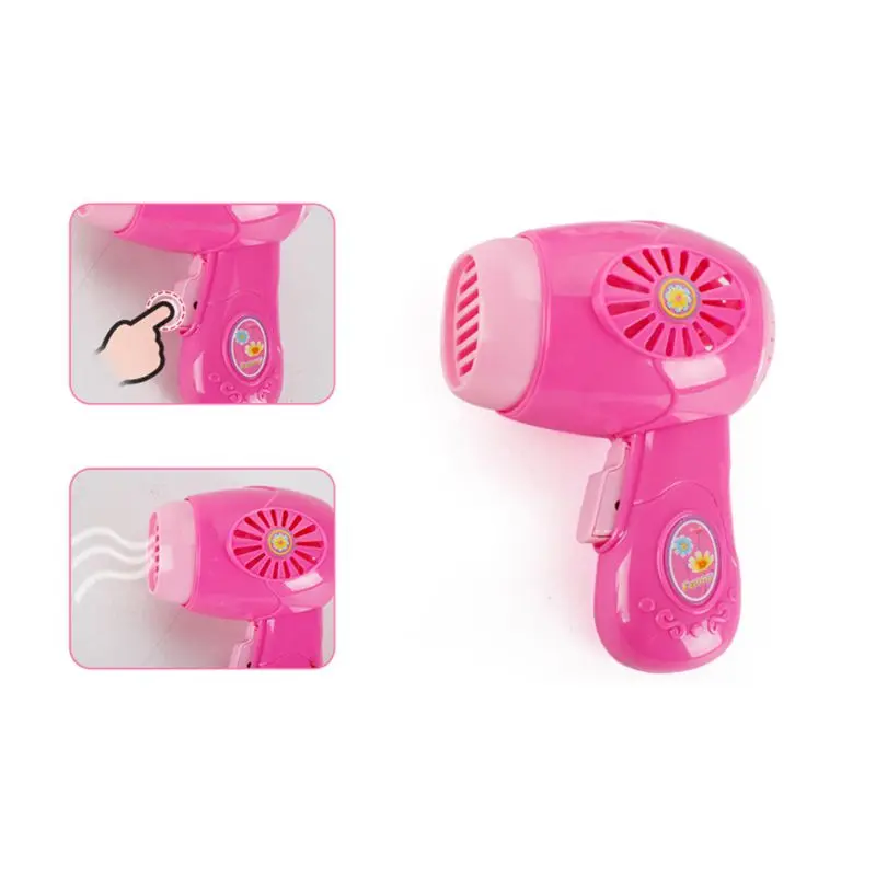 Children Kid Boy Girl Mini Kitchen Electrical Appliance Hair Dryer Toy Set Early Education Dummy Household Pretended Play House