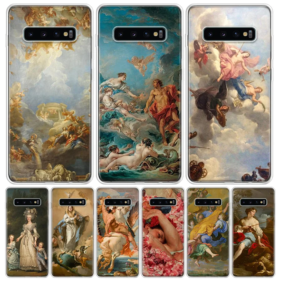 Palace Of Versailles The Creation of Adam Art For Samsung Galaxy S24 S23 S21 S22 Ultra S10 Plus S20 FE Phone Case S10E S8 S9 +