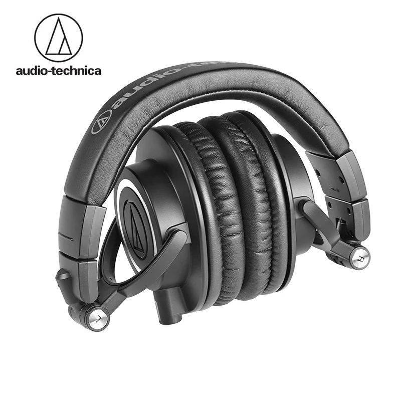 Original Audio Technica ATH-M50x Headphones Professional Monitor Closed-back Dynamic Over-ear HiFi Foldable Earphones