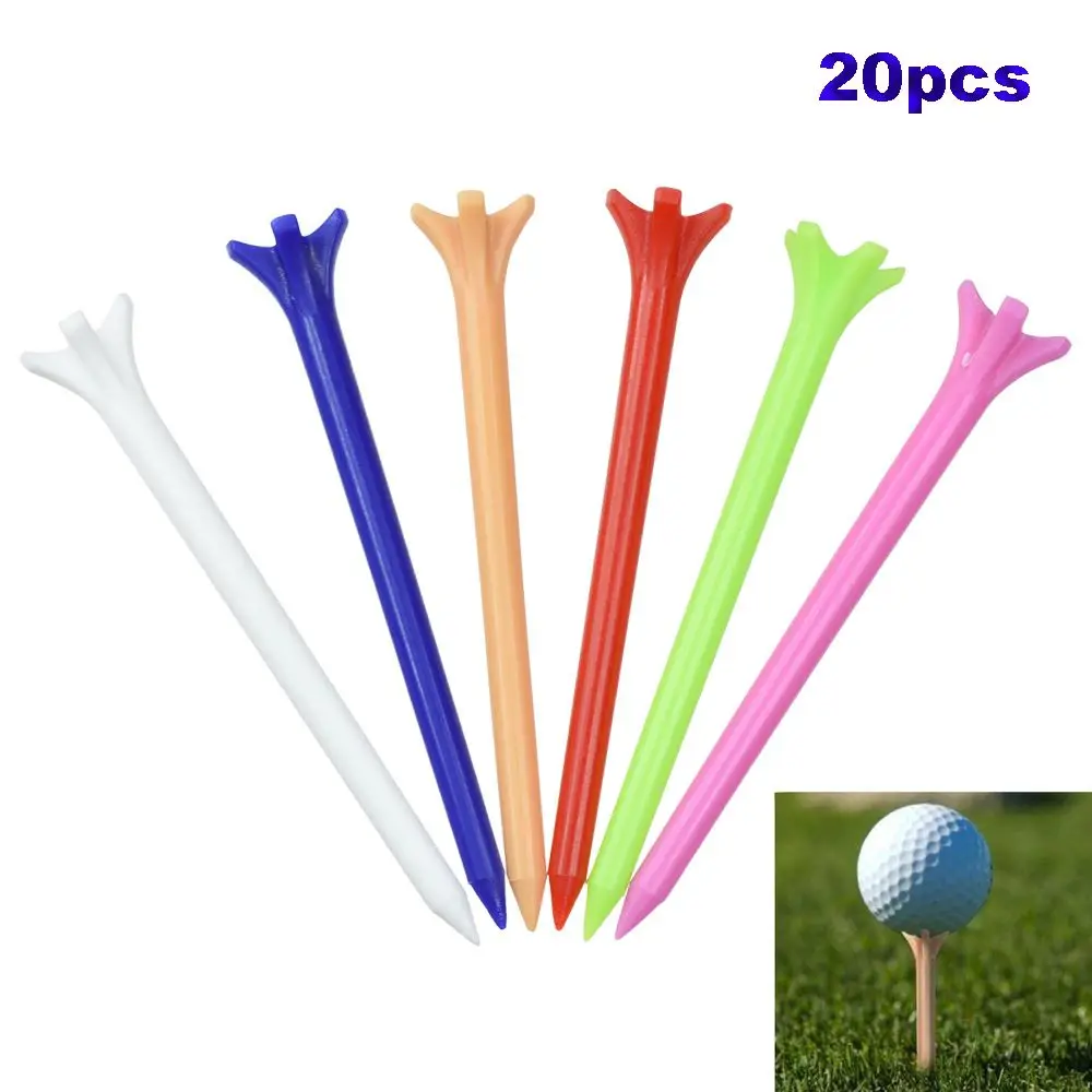 20ks outdoorové frictionless multi-color plastový profesionál golf držák golf tees golf příslušenství bál nástrčkový