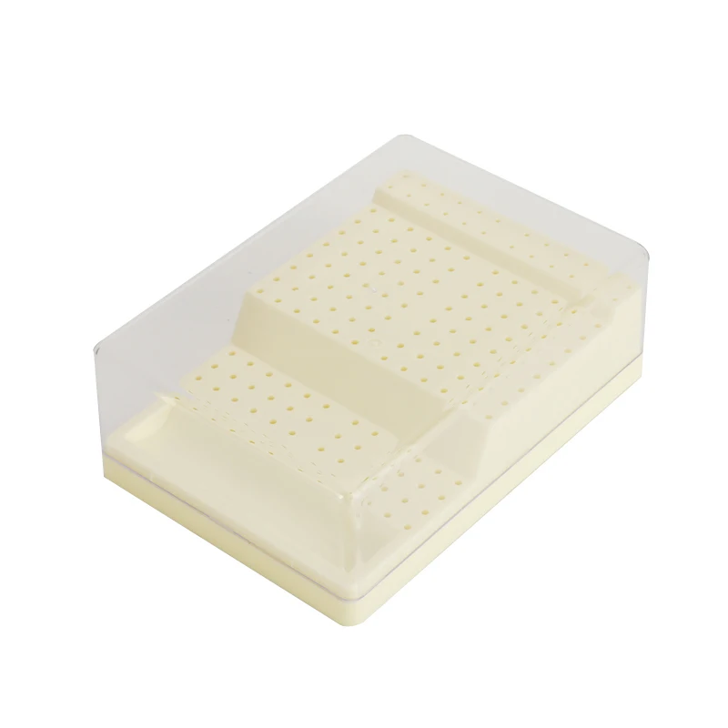 168 Holes Plastic Dental Burs Box Dental Bur Sterilizer Block Holder Autoclave Case Disinfection Box Dentistry Supplies