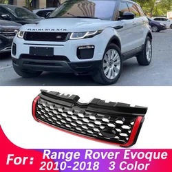 Grille de pare-chocs avant de voiture, style central, grille supérieure pour Land Rover, Range Rover Evoque, 2010, 2011, 2012, 2013, 2014, 2015, 2016, 17, 2018