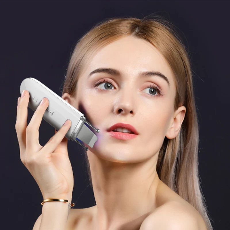 Épurateur Facial électrique Portable RF, Machine à ultrasons pour points noirs de la peau