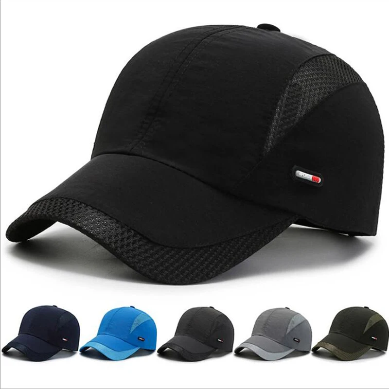 Casual Quick Dry Snapback Men Full Cap Hat Baseball Running Cap Sun Visor Bone Male Casquette Gorras 2022 New Hat