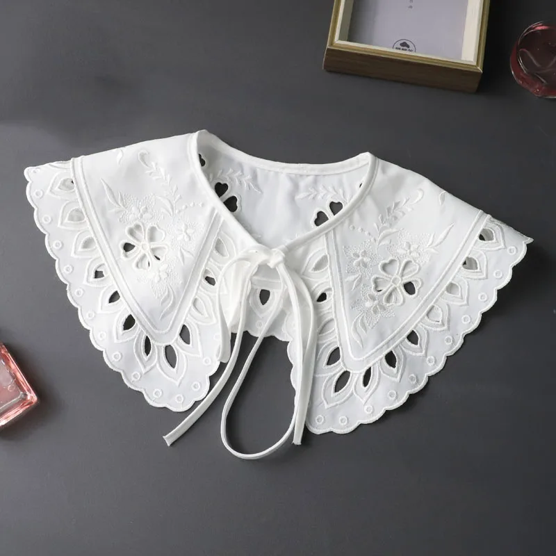 Elegant Shawl Fake Collar Lolita Lace False Collars Woman Decoration Lapel Detachable Collars Faux Col Necklace Shoulder Wrap