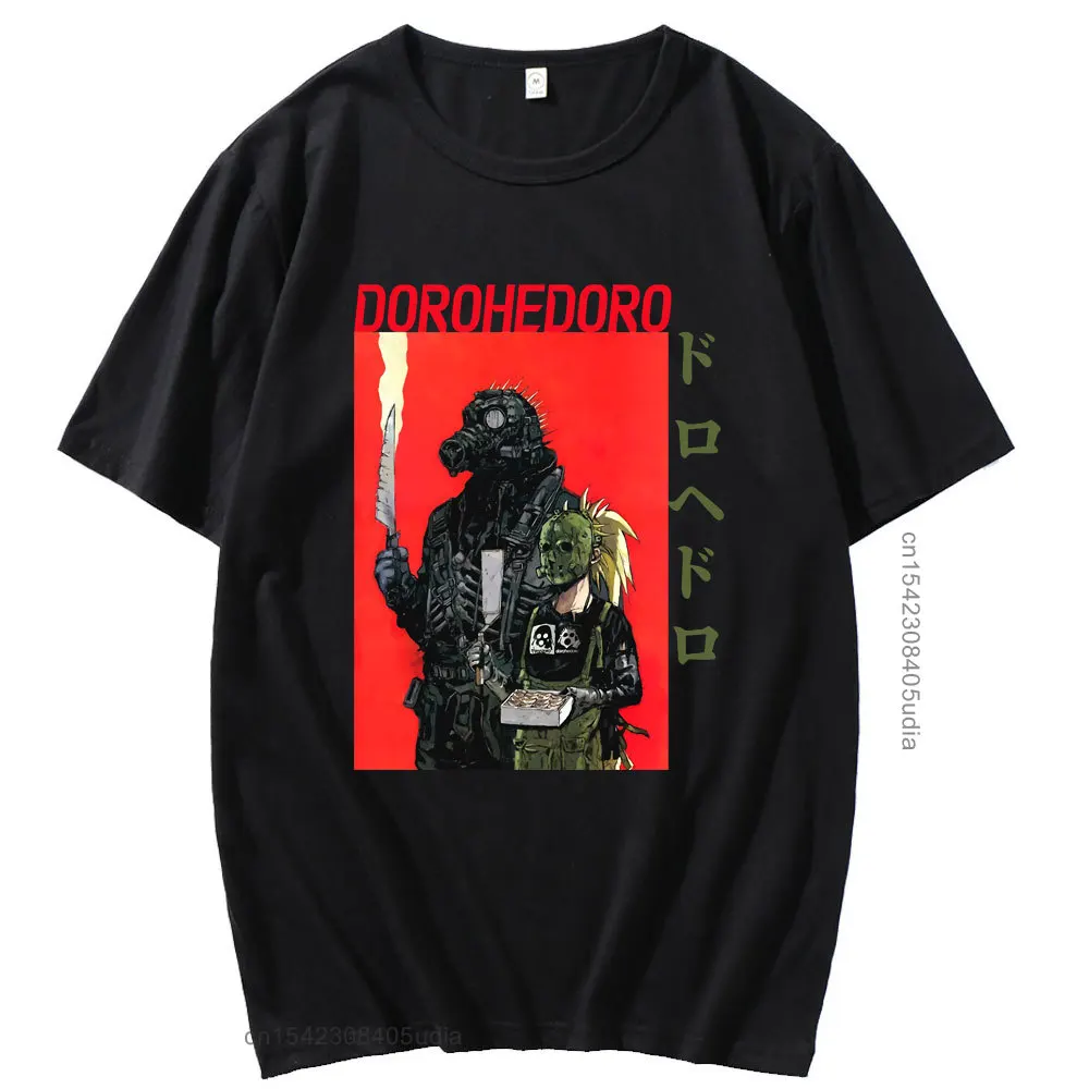 Japanese Anime Dorohedoro Pattern Short Sleeve Spring Summer Men/Women Pure Cotton Fashion T-Shirt Male Casual Loose Tshirt