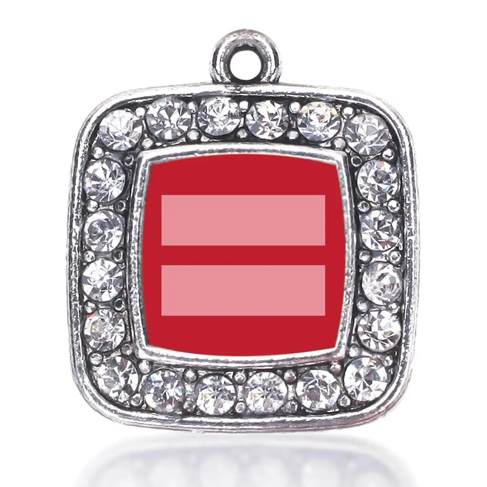 MARRIAGE EQUALITY MARIJUANA LEAF SQUARE CHARM