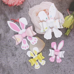 KSCRAFT Bunny Bows Metal Cutting Dies Stencils for DIY Scrapbooking Decorative Embossing DIY Paper Cards