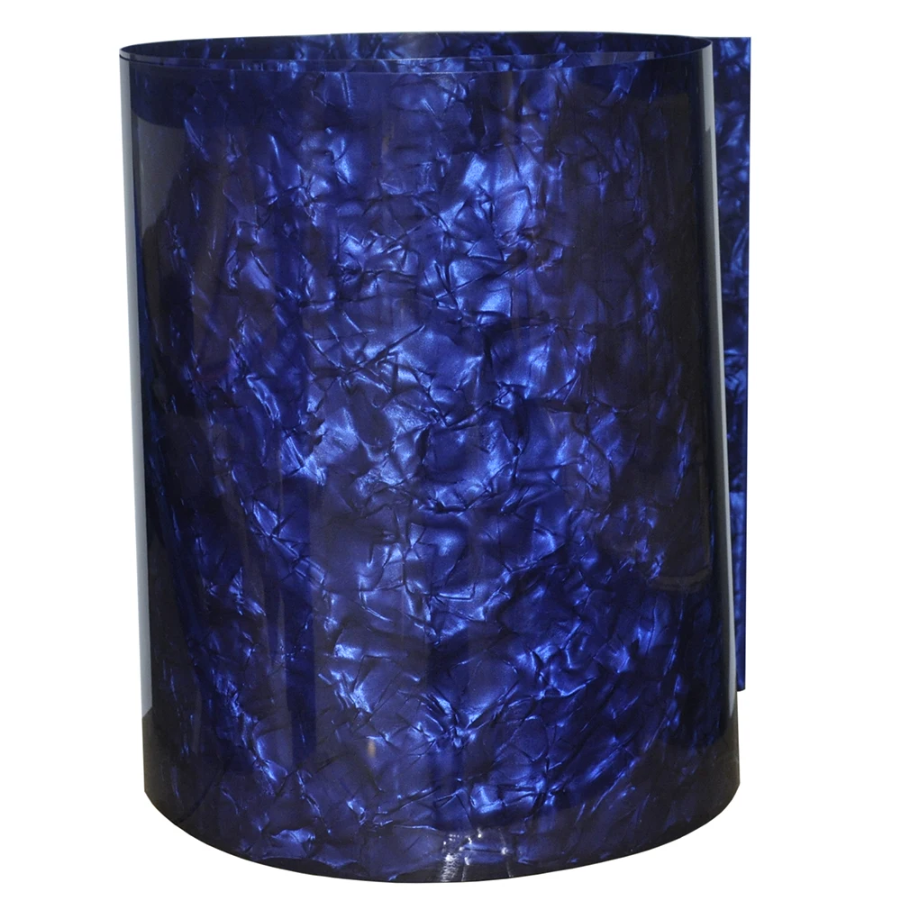 DIY Drum Wrap 0.50mm Diamond Blue Celluloid Sheet Musical Instrument Deco Sheet