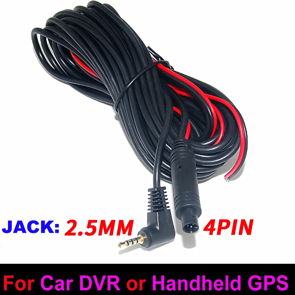 Car rearview Rear View Camera  Parking System Monitor Cable line 4PIN TO 2.5MM For Car DVR or Handheld GPS