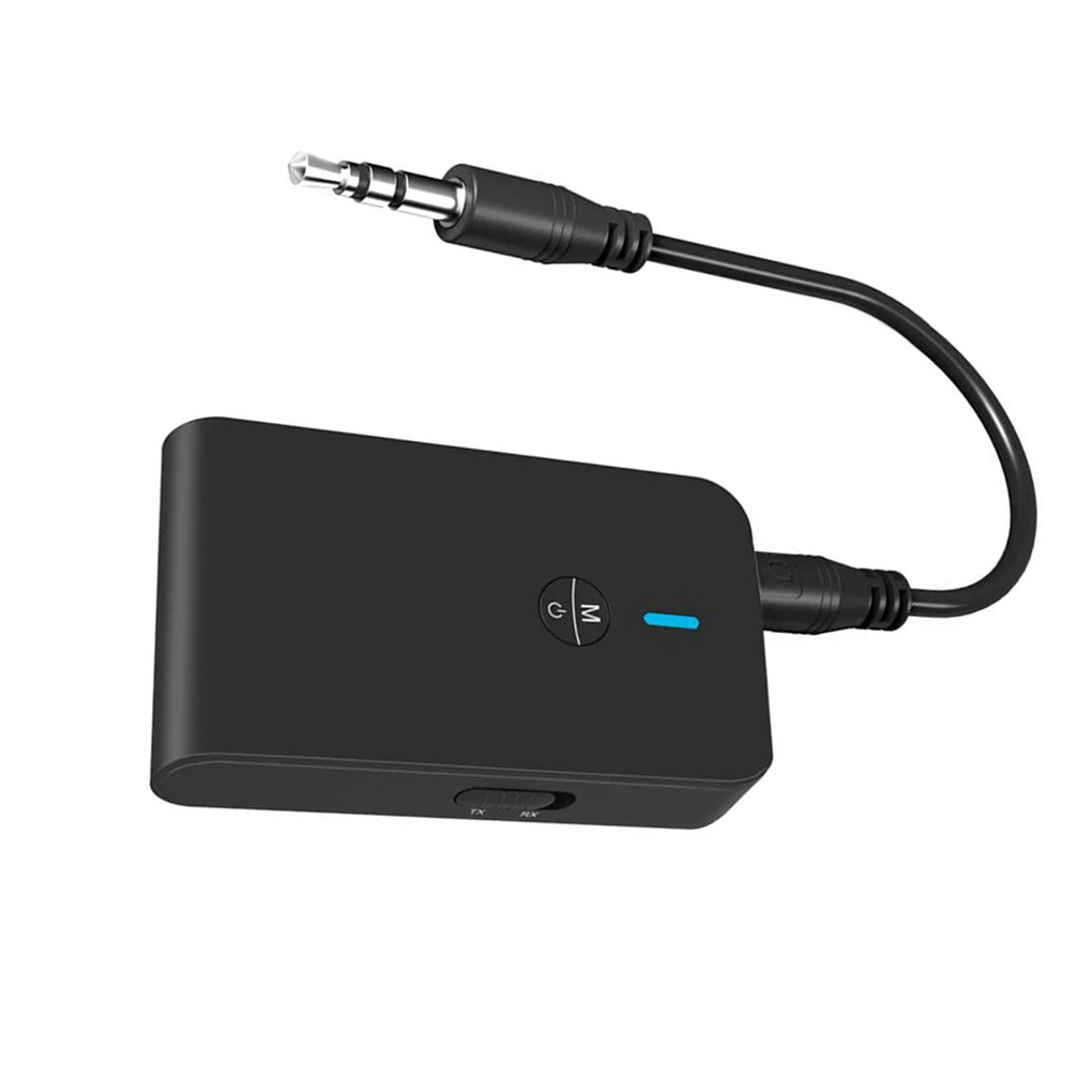 Receptor transmisor Bluetooth 5 0 de baja latencia, adaptador inalámbrico de Audio 2 en 1 para coche, TV, PC, altavoz, auriculares con conector