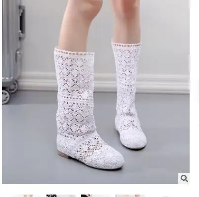 Classic Women boots shoes breathable knit line mesh fashion high help summer women's boots high to help women's shoes 10 colors