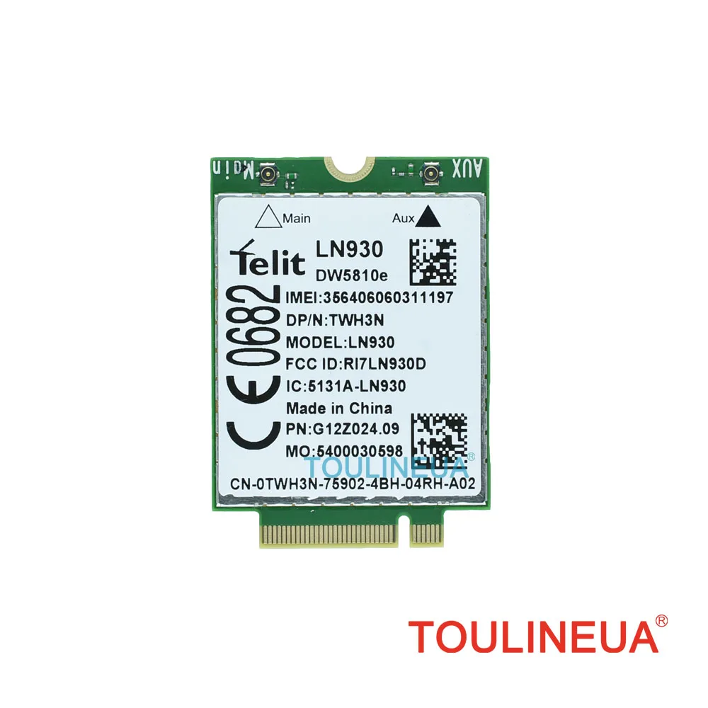 Imagem -02 - Telit Ln930 Dw5810e M.2 Twh3n Ngff 4g Lte Dc-hspa Mais Wwan Placa de Rede sem Fio para Local 11