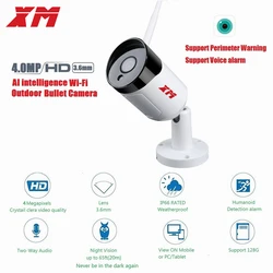 H.265+ IP Camera WIFI 4.0MP Outdoor Security Surveillance System P2P Phone Remote 4.0MP Wireless Video Surveillance Camera