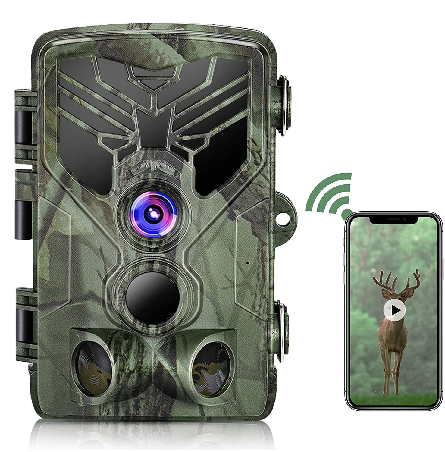 4K WIFI Live Stream Hunting Cameras Live Broadcast Trail Camera 30MP APP Bluetooth Night Vision WIFI830PRO Wildlife Photo Traps