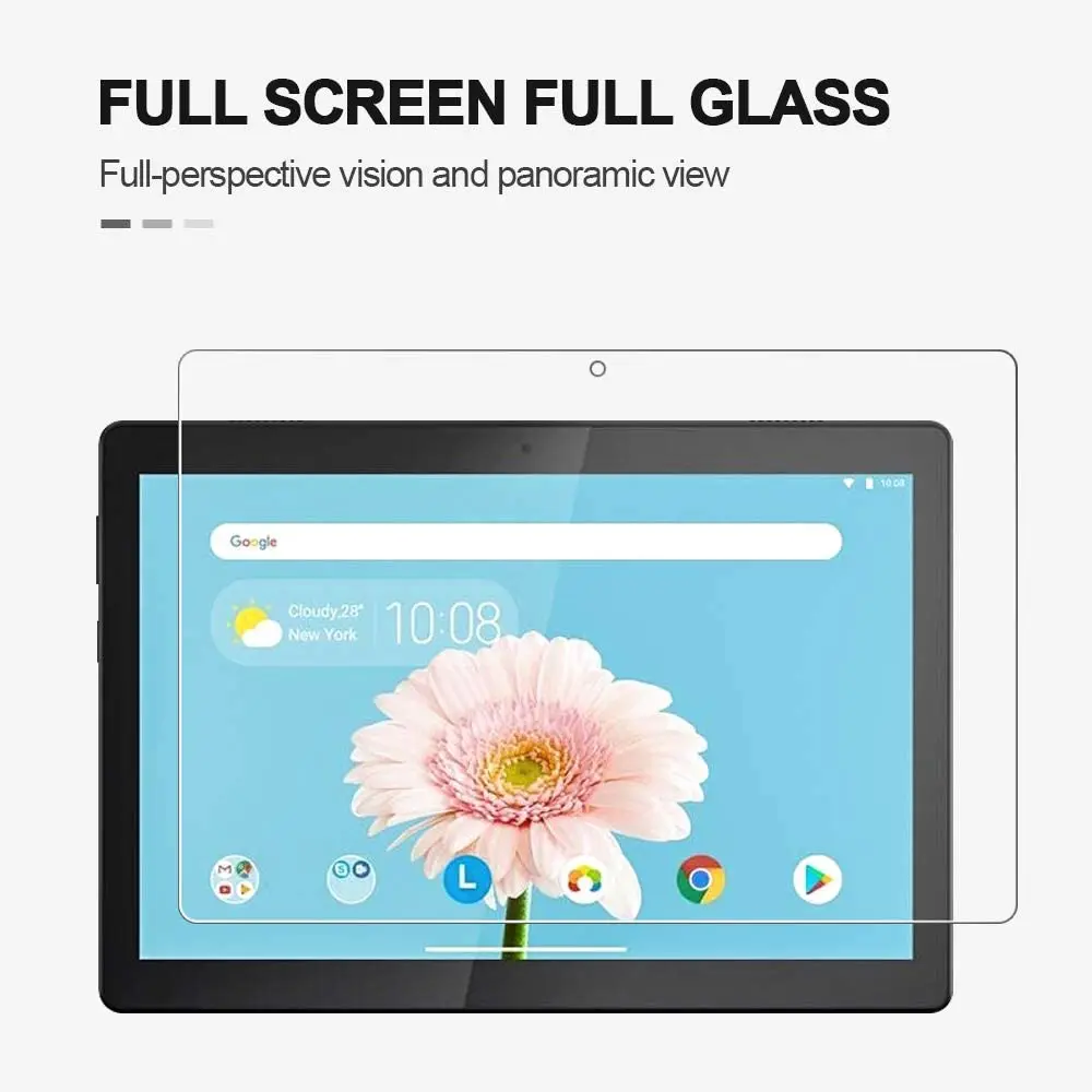 Capa protetora para tablet, capa de vidro temperado transparente para lenovo tab m10 visual/visual com 10.1 polegadas a 9h