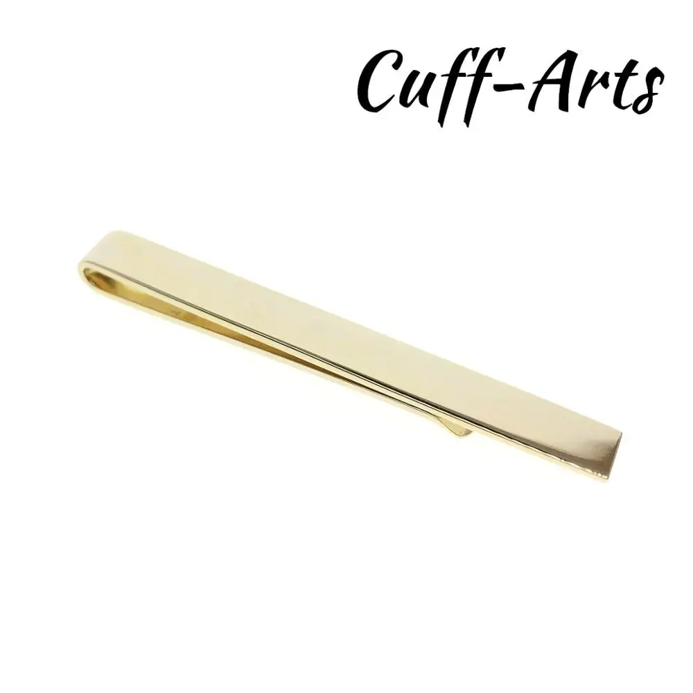 Tie Clip Bar Gold Normal Size Stainless Steel for Business Wedding Gift 5.5cm by Cuffarts T10070