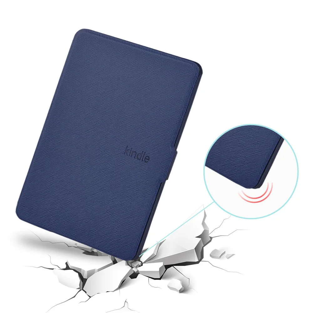 Capa protetora para kindle geração 10, capa de couro inteligente para kindle 6 polegadas, proteção automática em sono e wake, j9g29r 2019