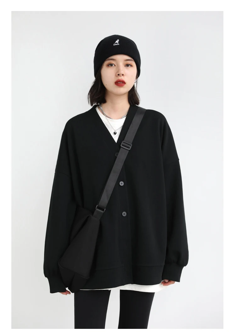 CHIC VEN Korean Women's Sweatshirts Solid Plush Thick Warm Loose Casual Female Tops Office Lady Coats Jacket Autumn Winter 2026