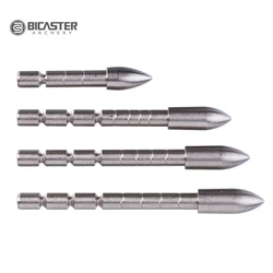 Bicaster 스테인레스 스틸 삽입 화살표 포인트, 양궁 화살표 헤드, 4.2mm 샤프트용 60-120 그레인, 12 개, 24 개