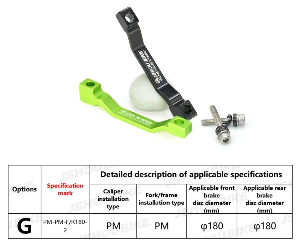 JSHOU BIKE Scheibenbremsenadapter MTB-Teile PM/IS-Konverter A auf B Scheibenbremshalterung für 140 160 180 203 mm Rotor Fahrradzubehör – Detail 14