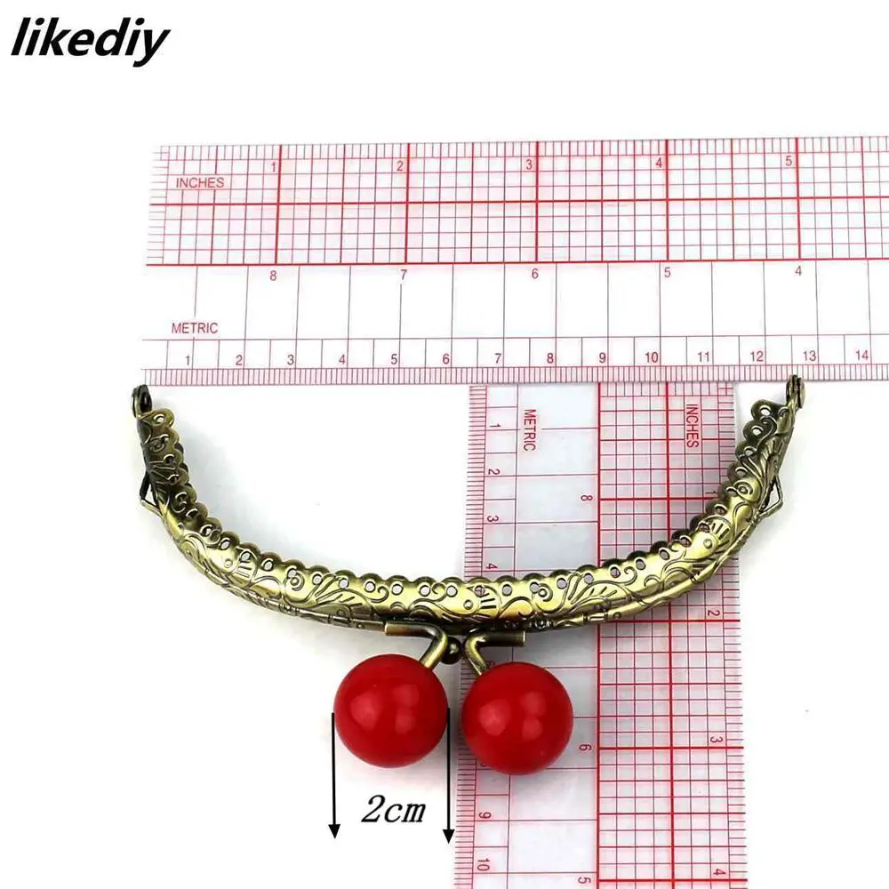 1 Piece 12.5 CM Antique Bronze Arc-shaped Candy Head Metal Purse Frame Kiss Clasp DIY Bag Accessories