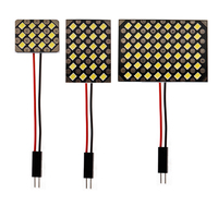 20sets Car LED Festoon Auto Dome Panel Reading Light Bulb with T10 C5W BA9S Adapter Base Car Accessories 12 24 48SMD White DC12V