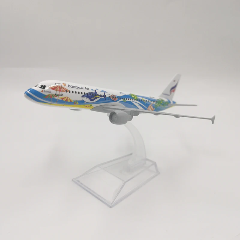 JASON TUTU 16cm Bangkok Air Airbus A320 Airplane Model Plane Model Aircraft Diecast Metal 1/400 Scale Planes Factory Wholesale