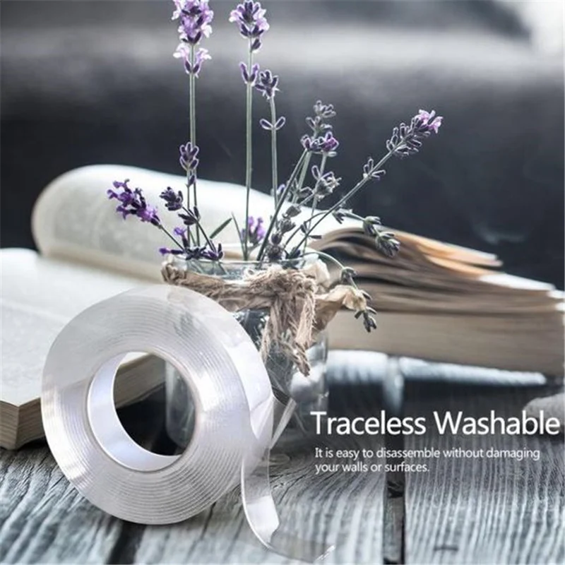 

30mm Wide Nano Tape Reusable Waterproof Sticker Kitchen Bathroom Transparent Wall Sticker Household Super Glue Double Sided Tape