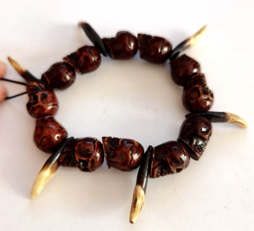 Punk Hip Hop Mens Skull Tooth Bracelet Fashion Retro Biker  Jewelry Gift