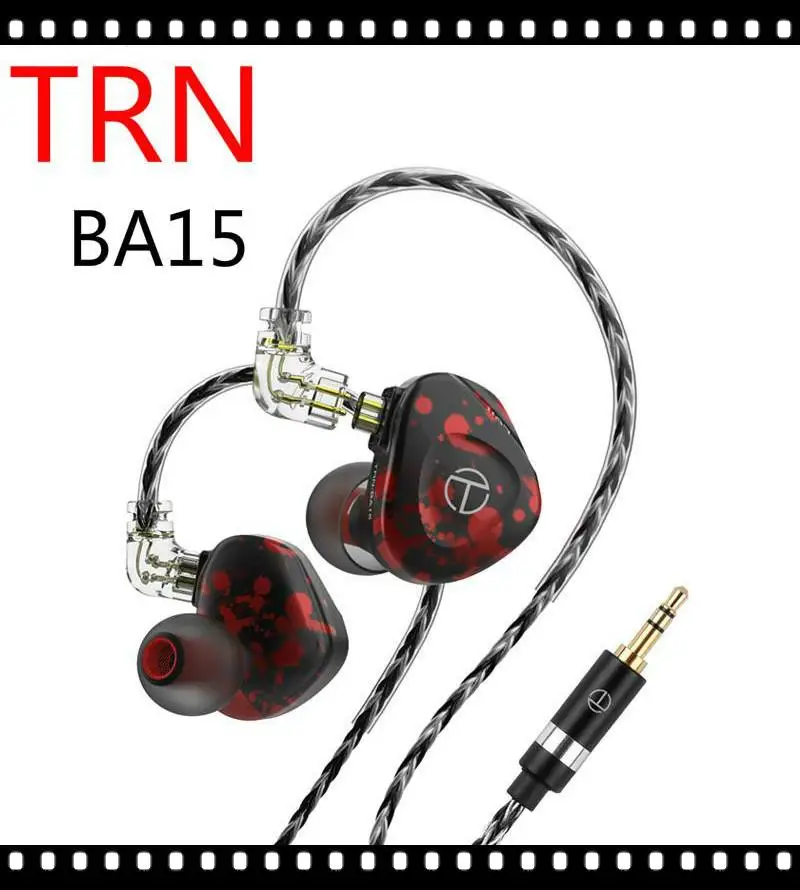 

TRN BA15 30BA Driver Unit In Ear Earphone HIFI Music DJ Monitor Audiophile Musician Headset Earbuds With QDC Cable Headphones