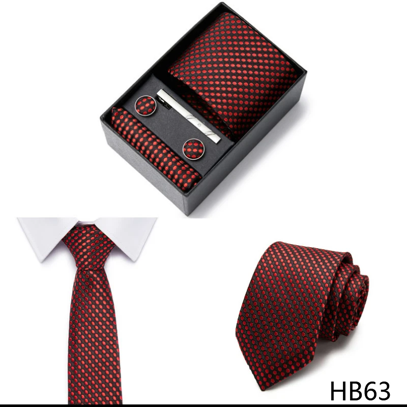 2023 neue Stil Hochzeit Geschenk Krawatte Für Männer Krawatte Box Anzug Zubehör Solide Blaue Krawatte Einstecktücher Manschettenknopf Set – Detail 25