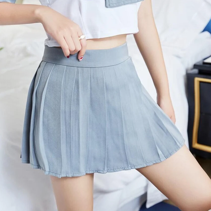 Japonês coreano anime meninas escola saia uniforme jk cintura alta marinheiro terno vestidos de moda feminina roupa sexy cosplay traje