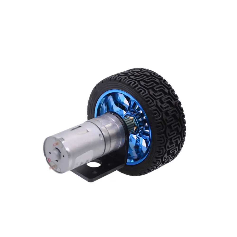 

Smart car accessories JGA25-370 geared motor 65mm tire bracket coupling DC6V12V24V robot balance car chassis motor