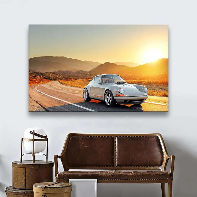 Landscape GT3 Sports Car Cuadros HD Decorative Posters Wall Art Pictures Canvas Paintings Bedroom Home Decor