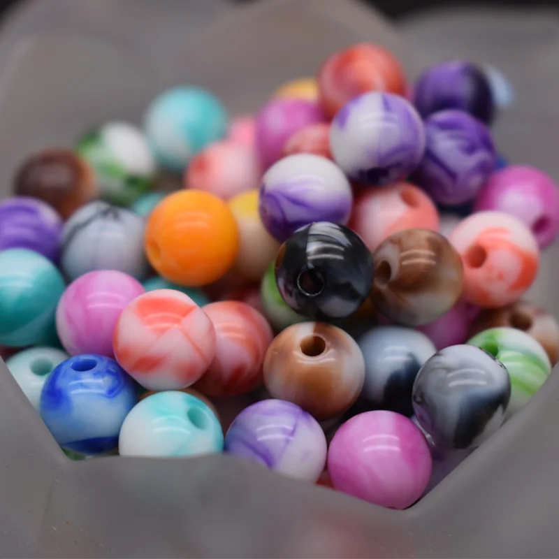 15colors Round 8mm Imitation Natural Stone Acrylic Beads Clouds Spacer Beads For Jewelry Makeing Bracelet necklace DIY Accessory