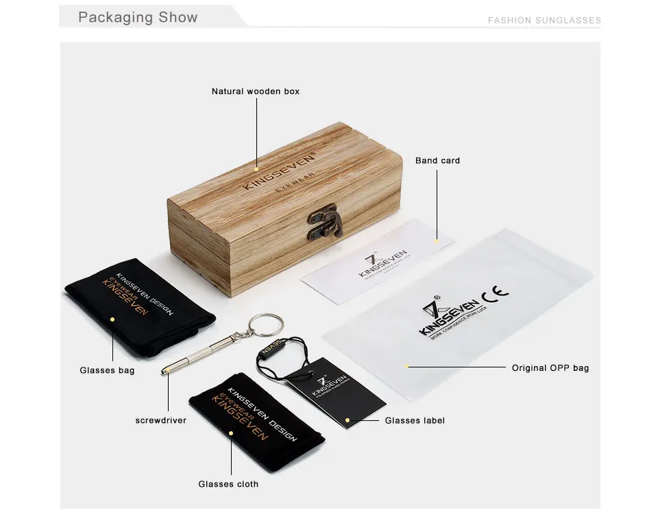 KINGSEVEN Hohe Qualität Holz Legierung Rahmen Sonnenbrille Für Männer Frauen UV400 Gläser HD Polarisierte Linse Brillen Fahren Angeln gafas – Detail 12
