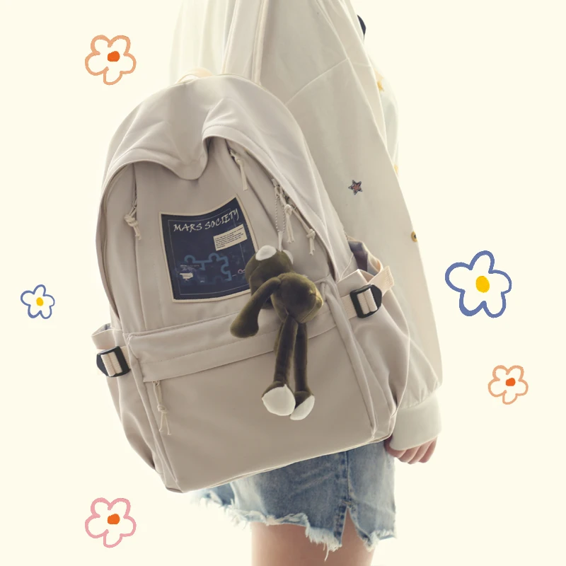 

Women's backpack canvas school bag casual printing youth men's backpack high-quality large-capacity travel wallet unisex