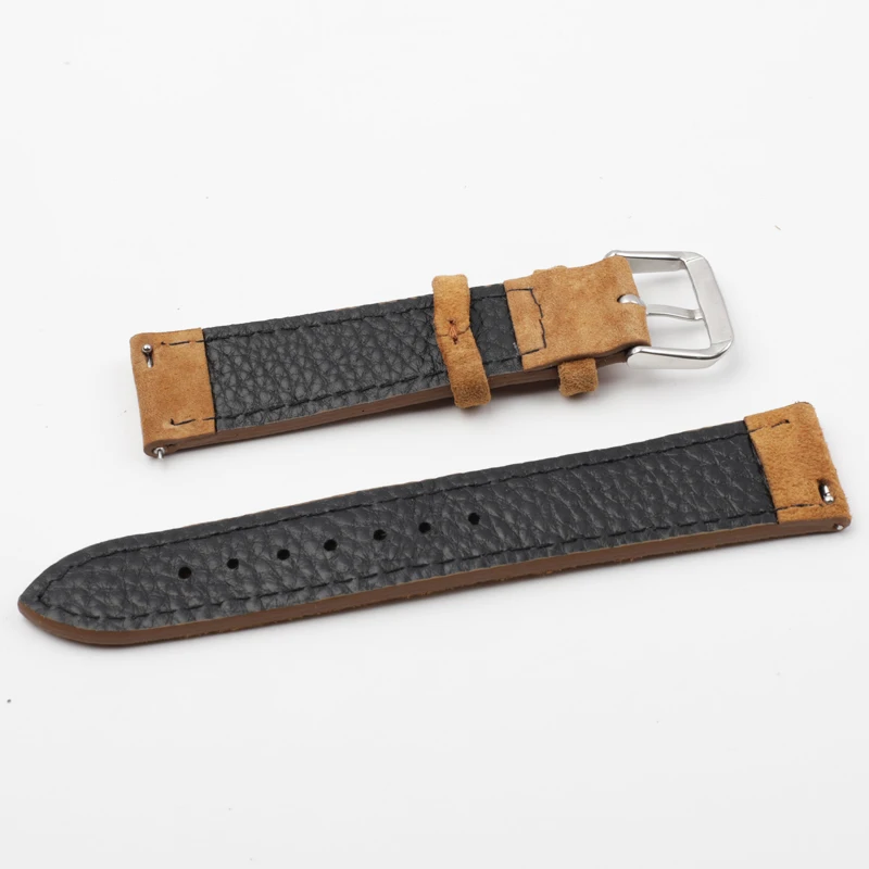 Onthelevel Leather Watchband Suede Vintage Watch Strap 18mm 19mm 20mm Tan Brown Gray Blue Soft Wristband Belt Accessories #BF