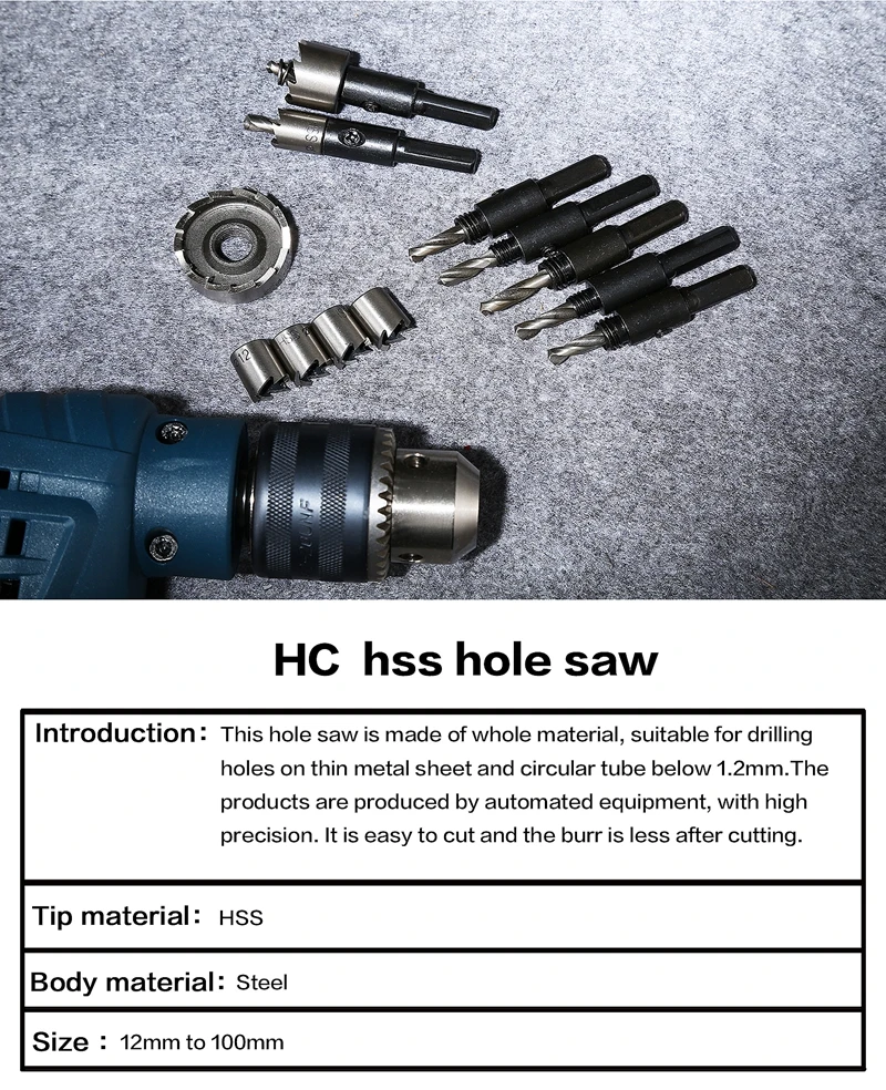 Versery Hochwertige 12-80mm Hochgeschwindigkeits-Stahlbohrer Lochsäge Edelstahl Metall Aluminiumlegierung HOT HSS Bohrer – Detail 9