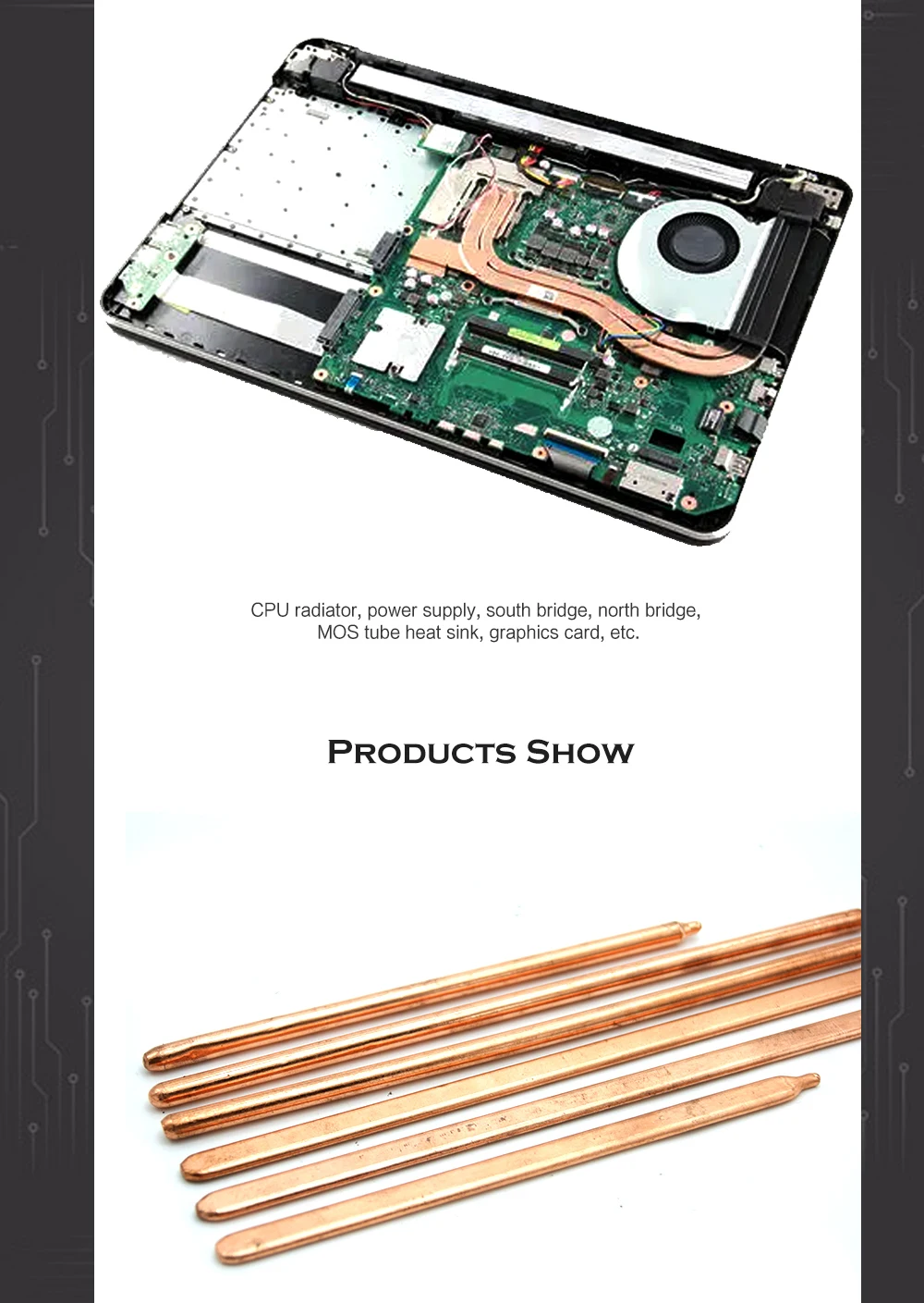 USD 7.76 Heat-guided Copper Pipe Cooling Tube CPU Heat-scattering Copper Tube Di - Foto 7